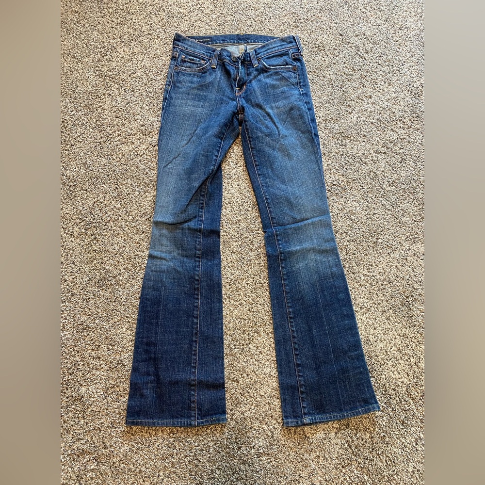 Citizens Of Humanity Dark Blue Boot Cut Jeans